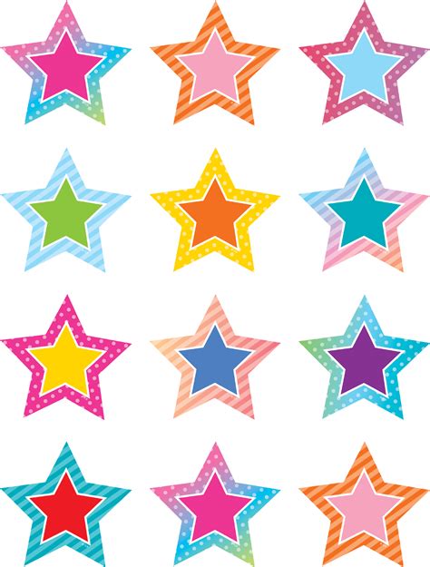 Colorful Vibes Stars Mini Accents - TCR8773 | Teacher Created Resources