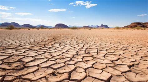 premium photo dry cracked desert landscape