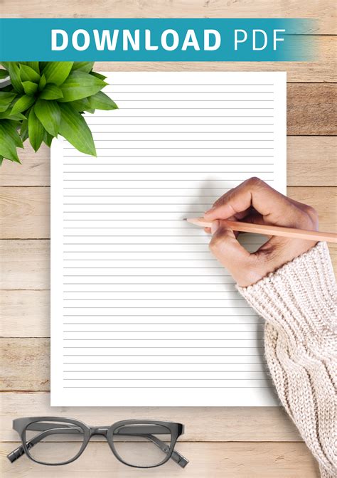 Download Printable Lined Paper Template 5mm PDF