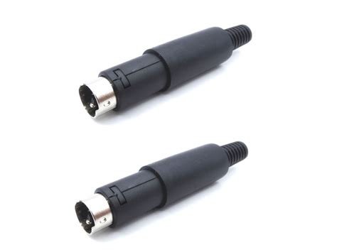 KLS1-294-M-06-B, Разъем mini DIN штекер 6pin пластик на кабель, 2ШТ ...