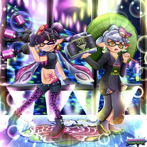 Splatoon 2 Squid Sisters Callie & Marie Splatoon Digital Art Canvas