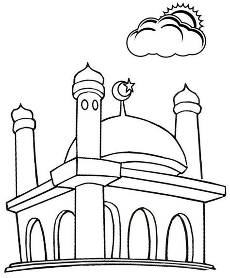 10 Most Beautiful Mosque Coloring Pages for Children - Coloring Pages ...