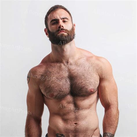 male model photo print muscular handsome shirtless hunk abs hairy jock