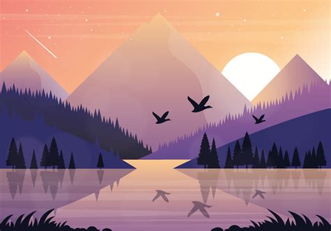 Vector Landscape Illustration 360297 Vector Art At Vecteezy Images