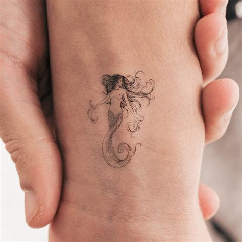 Mermaid Temporary Tattoo (set of 3) - Etsy