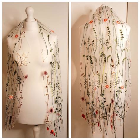 Flower Wedding Veil, Colorful Wedding Veil, Bridal Veil With Flowers