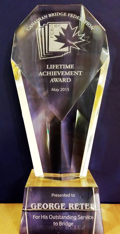 Canadian Bridge FederationLifetime Achievement Award - Canadian Bridge