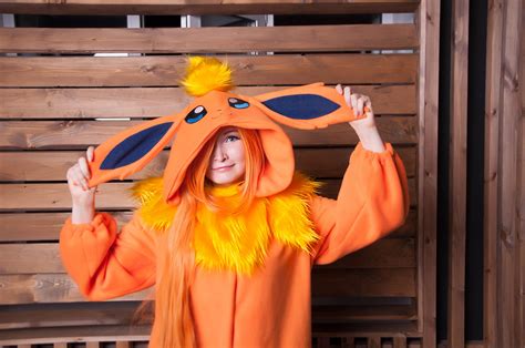 Flareon Pokemon inspired kigurumi (adult onesie, pajama) | Inspire