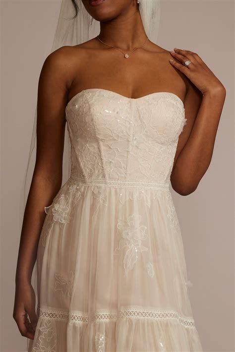 Strapless Sweetheart Neckline Long Chiffon A-Line MS251260 Wedding