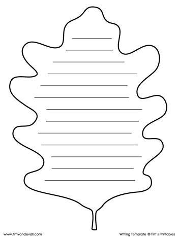 Printable Fall Writing Paper Template with Lines - Write an Autumn ...