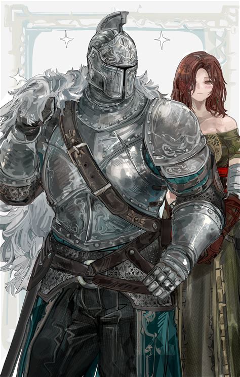 bearer of the curse and emerald herald (dark souls and 1 more) drawn by