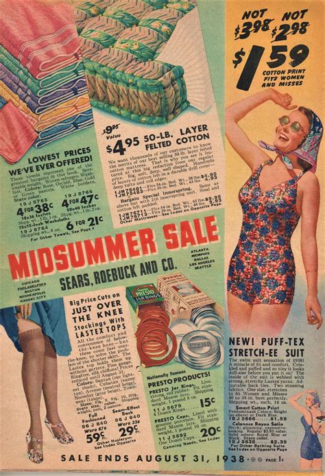 1938 Sears, Roebuck and Co. August 31 Catalog PDF - Etsy