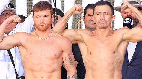 CANELO ALVAREZ VS GENNADY GOLOVKIN 3 | FULL WEIGH IN & FACE OFF VIDEO ...
