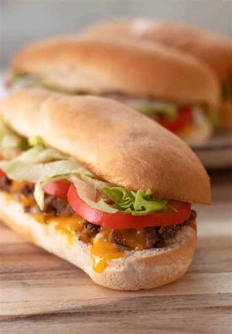 Cheeseburger Sub Sandwiches