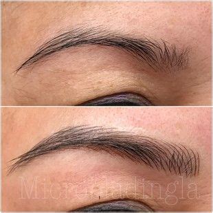 Microshading Closeup Example Before and After | Permanent makeup eyebrows, Mircoblading eyebrows ...