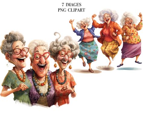 Deaf Old Lady Cartoon