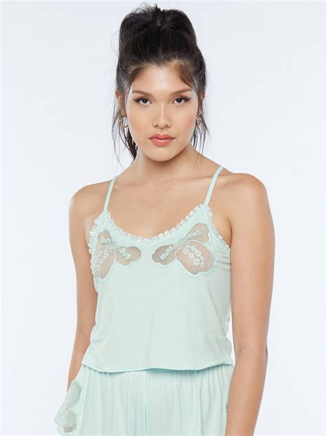 A Peek Behind the Lace Cami in Blue | SAVAGE X FENTY France