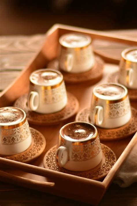 Bambum Ottoman 6 Kişilik Kahve Takımı Desen Altlıklı Trendyol çeyiz alışverişi kahve fincanı set