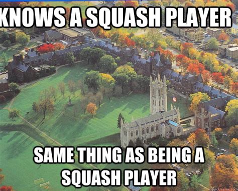 knows a squash player same thing as being a squash player - TrinColl ...
