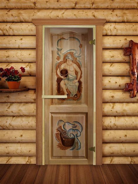 Стеклянная дверь для бани «Русская Баня-02» купить в Москве | Doorwood
