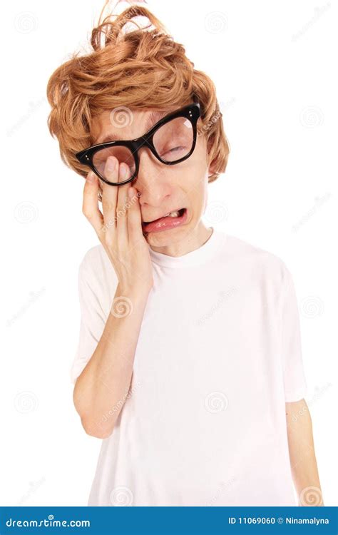 Crying Nerd Stock Photo - Image: 11069060