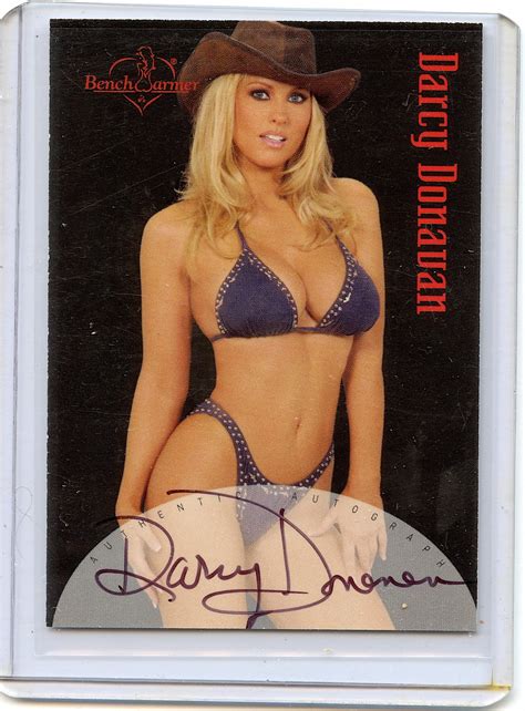 Lot - Vintage Tradecard Pin Up Model DARCY DONAVAN Signed Bench Warmer