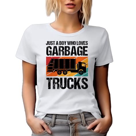 Distressed Just a Boy Who Loves Garbage Trucks, Garbage Man or