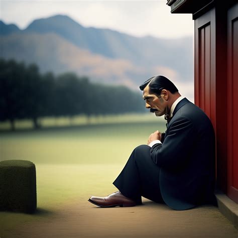 Lexica - A photo of a man begging for his life fallen on his knees, he