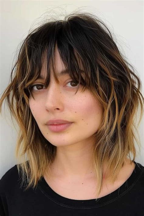 medium length shag hairstyles   chic modern