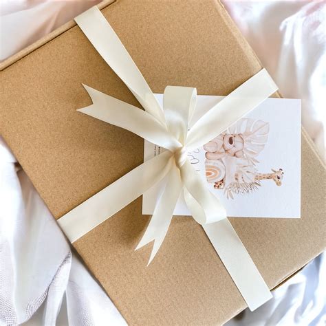 Neutral Pjs Gift Box Baby Shower Gift Box, Baby Welcome Gift Box