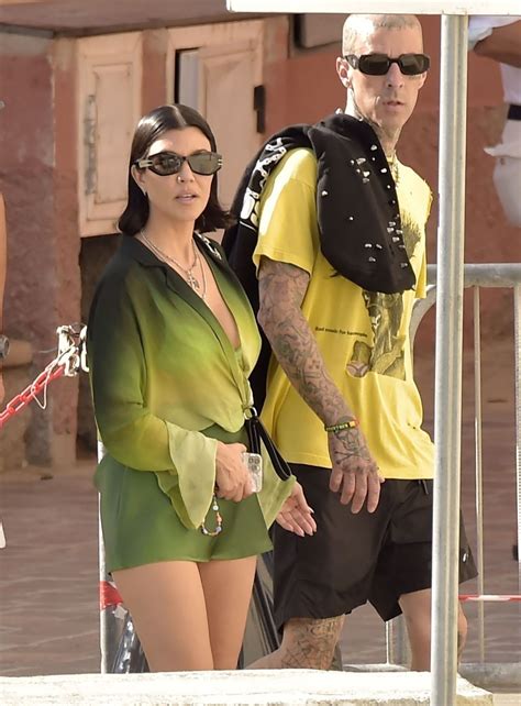 Kourtney Kardashian and Travis Barker - Portofino 08/28/2021 • CelebMafia
