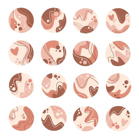 Premium Vector | Coffee stories highlight covers for instagram abstract