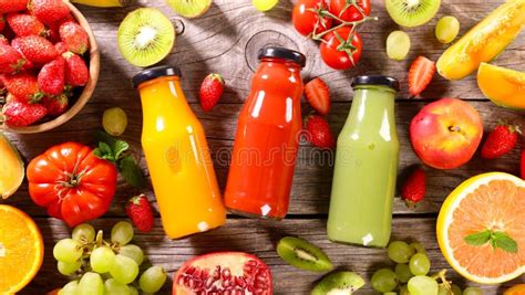 Smoothies in bottle stock image. Image of composition - 250134079