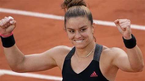 Download Determined Maria Sakkari in Action Wallpaper | Wallpapers.com