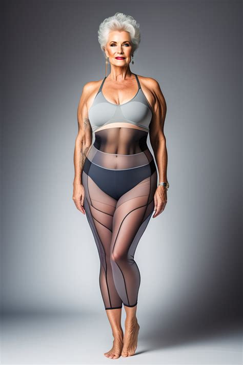 Lexica - Full body portrait of alluring middle-aged old seductress