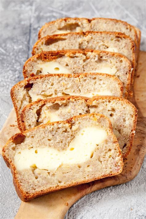 Pan de plátano con queso crema (receta fácil)