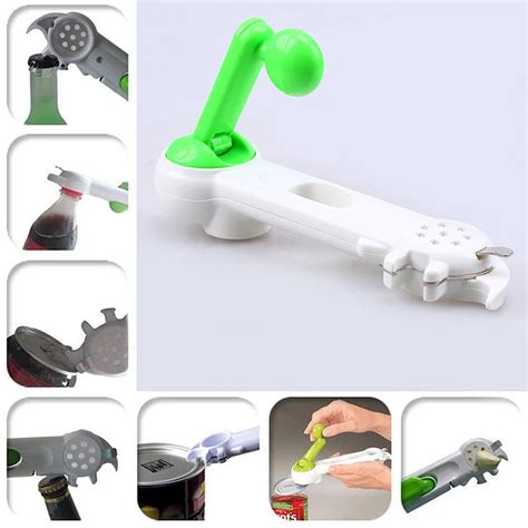 WCIC 7 in 1 Creative Multifunction Can Opener Beer Bottle Opener Soda Tab Cans Jar Beer Opener ...