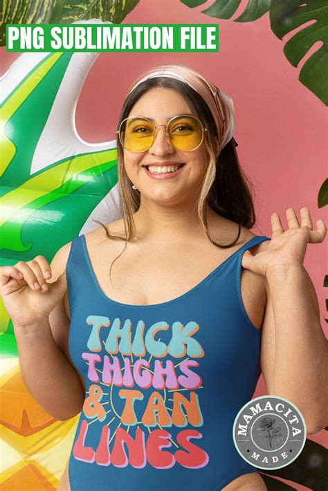 Thick Thighs Png, Thick Thighs and Tan Lines Png, Tan Lines Png, Retro