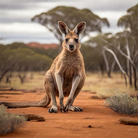 Premium AI Image | Kangaroo Chronicles Bold Grace in the Outback of