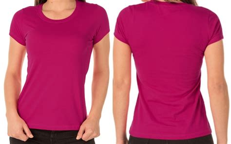 Camiseta Rosa Frente E Verso - Camiseta Algodão Premium Feminina Rosa Pink - Innovare Sul - Loja de ...