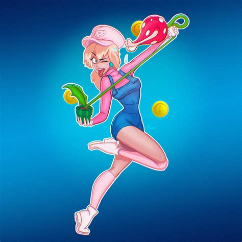 ArtStation - Peach n Piranha Plant!
