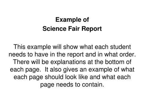 PPT - Example of Science Fair Report PowerPoint Presentation, free download - ID:1716309