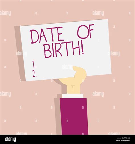text sign showing date  birth conceptual photo day