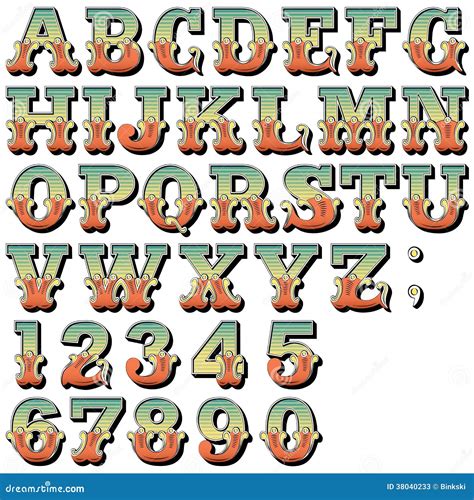 Carnaval, Cirque, Lettres De Fête Foraine Illustration de Vecteur