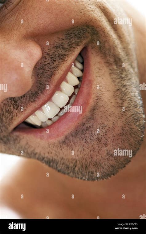 Close up of man's smile Stock Photo - Alamy