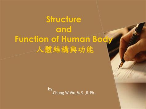 PPT - Structure and Function of Human Body 人體結構與功能 PowerPoint ...
