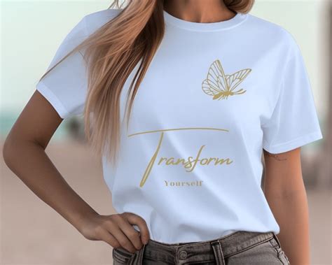 Metamorphosis Mastery: 'transform Yourself' Butterfly Tee, Motivation ...