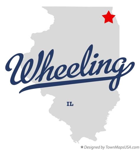 Map of Wheeling, IL, Illinois