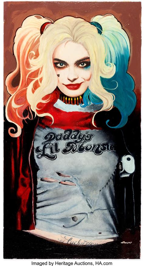 Ron Lesser - Harley Quinn from Suicide Squad Painting Original Art