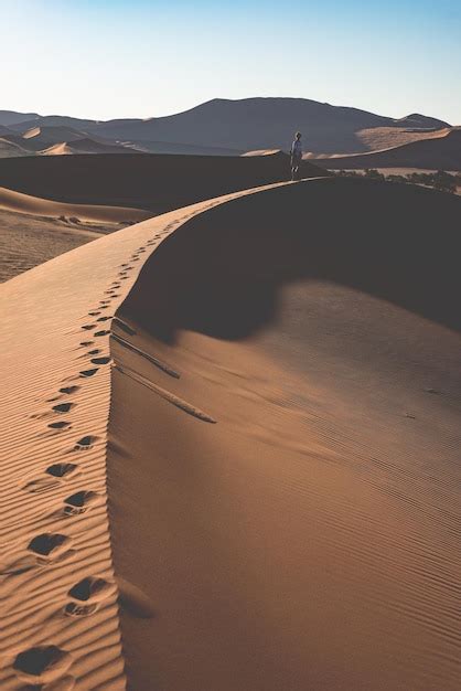 Premium Photo | Sand dunes in desert against sky